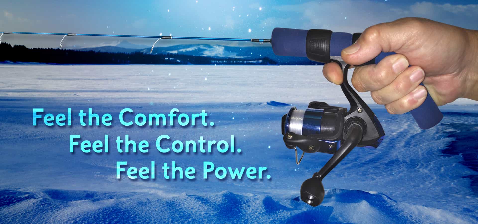 Neptune ice fishing rod banner